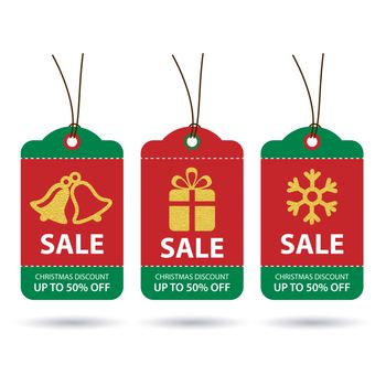 vector christmas sale tags flat design