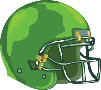 American Football Helmet Green WPA