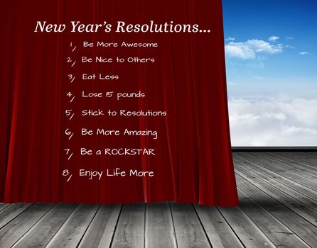 Composite image of new years resolutions