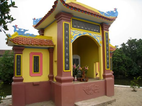 Tomb of Bui Thi Hy, ancestor of Chu Dau ceramic, Vietnam 