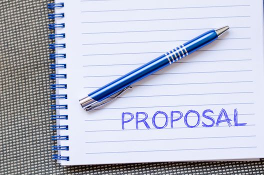 Proposal write on notebook