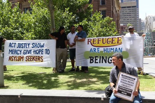 SYDNEY - REFUGEE ACTION - RIGHT TO WORK PROTEST 