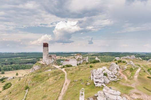 Castle ruins in Olsztyn