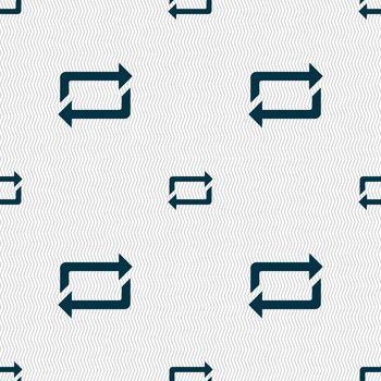 repeat icon sign. Seamless pattern with geometric texture. Vector