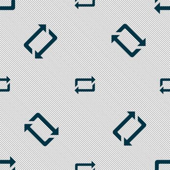 repeat icon sign. Seamless pattern with geometric texture. Vector