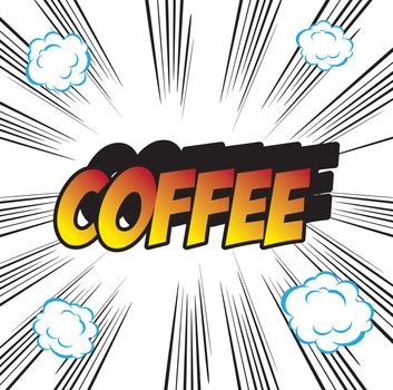 COFFEE pop art background