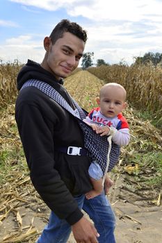 October 4, 2015; Sid in Serbia. Group of Afghan refugees leaving Serbia. They came to Sid by taxi and then they leaving Serbia and go to Croatia and then to Germany. Many of them escapes from home because of civil war. 