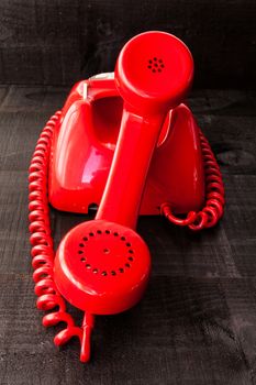 The red retro telephone