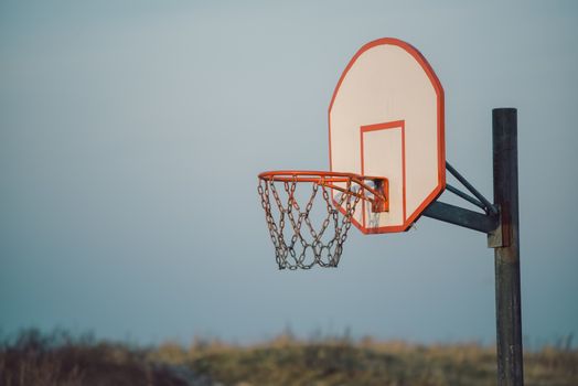 Basketball hoop for outdoor sport activity