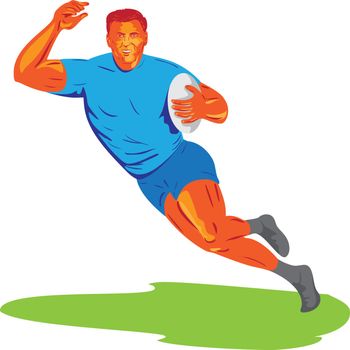 Rugby Player Running Ball WPA