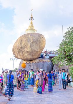 BAGO, MYANMAR - November 17, 2015: Kyaiktiyo Pagoda, Mon State, 