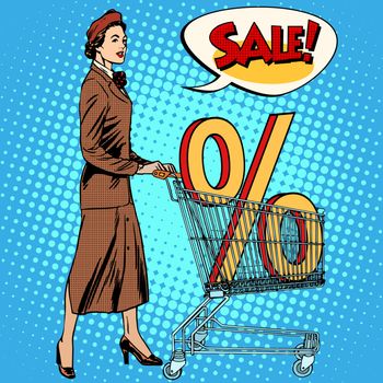 Buyer discounts sale grocery cart