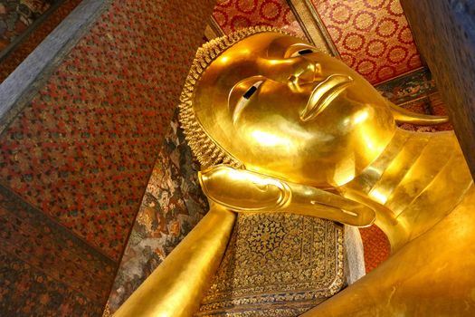 Reclining Buddha (Sleep Buddha) Wat Pho Temple in Bangkok Thailand