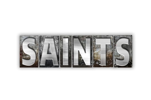 Saints Concept Isolated Metal Letterpress Type