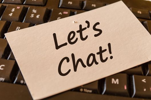 Let's chat text note concept