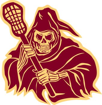 Grim Reaper Lacrosse Defense Pole Retro
