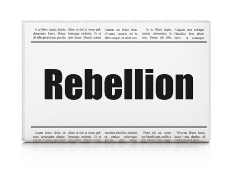 Political concept: newspaper headline Rebellion