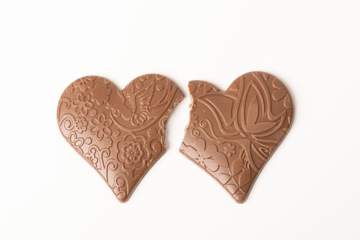 chocolate heart love concept
