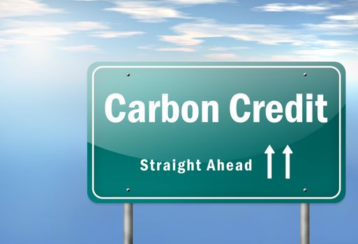 Highway Signpost Carbon Neutrality