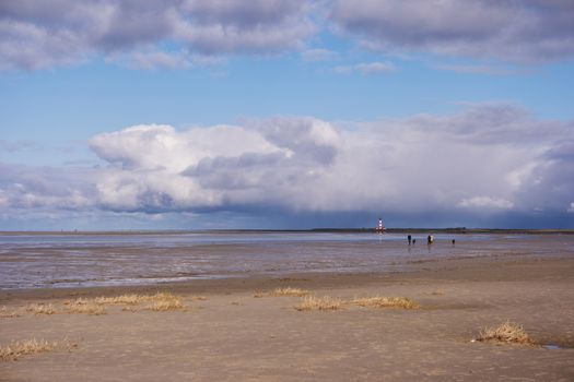 On the Beach of St. Peter-Ording in Germany