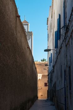 Narrow street in Essouira, Morocco