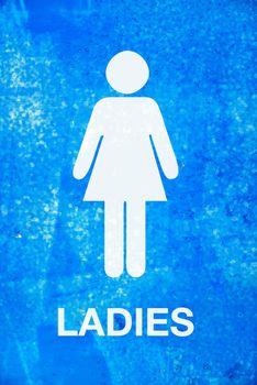 Ladies toilet sign