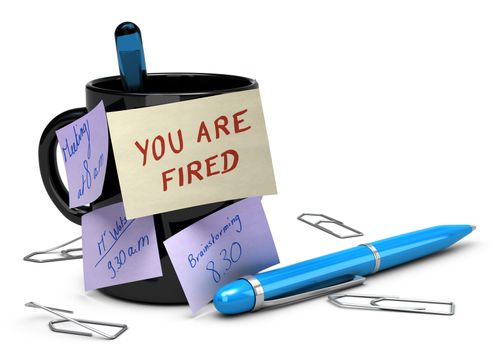 Losing Job Concept, Unemployment, You Are Fired
