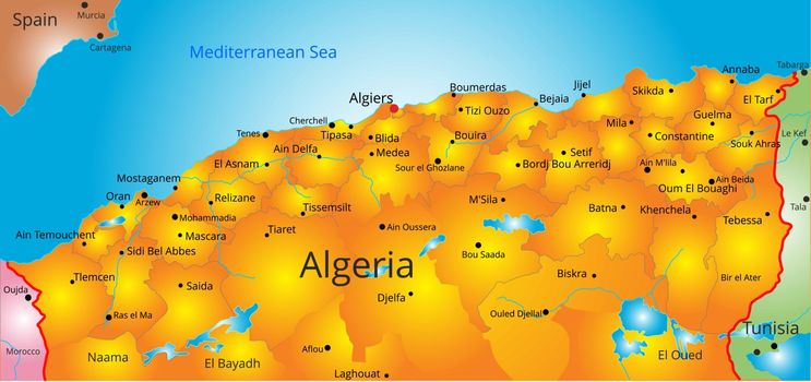 map of Algeria country