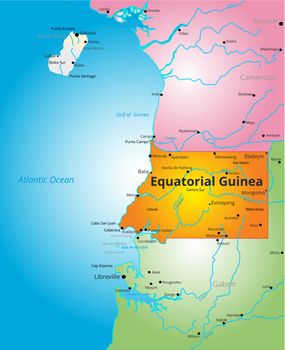 color map of Equatorial Guinea