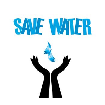 Save water- hands saving water