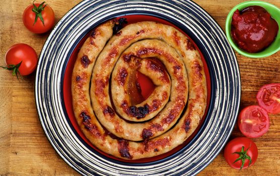 Grilled Spiral Sausage  