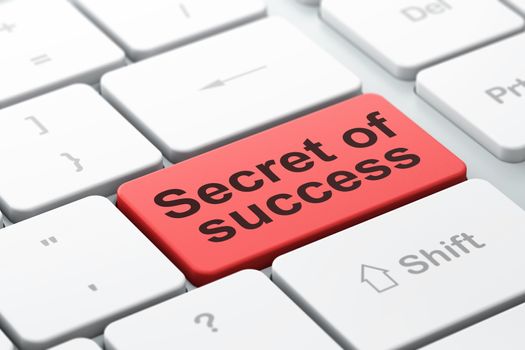 Finance concept: Secret of Success on computer keyboard background