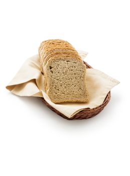 Toast bread in a basket