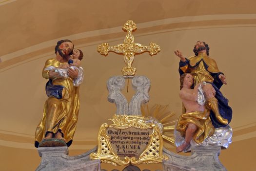 Saints on altar