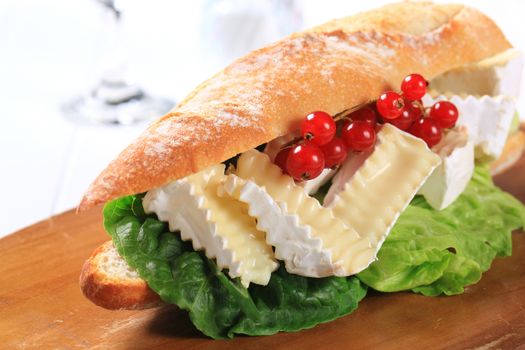Cheese sub sandwich