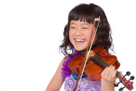 Young Japanese Girl Portrait with Violin