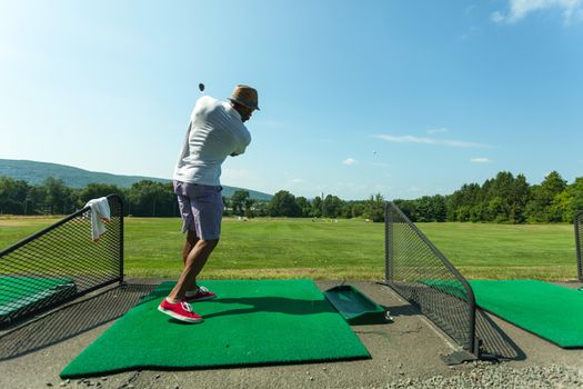 Golf Practice at the Driving Range