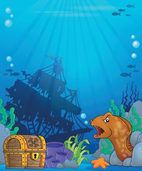 Ocean underwater theme background 6