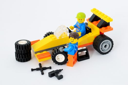 Lego car and mechanic