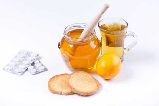 Honey, tea and medicine, Flue concept