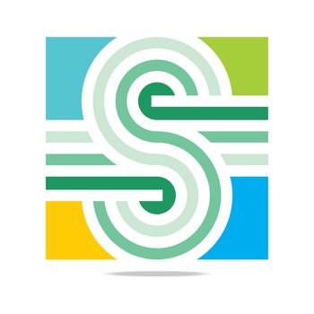 Abstract Letter S Infinity Corporation Concept