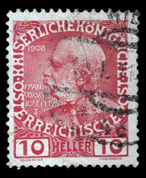 Stamp printed by Austria, shows Franz Josef