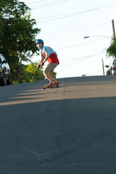 Longboarder Teen Skating