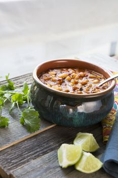 Posole with Lime Vertical