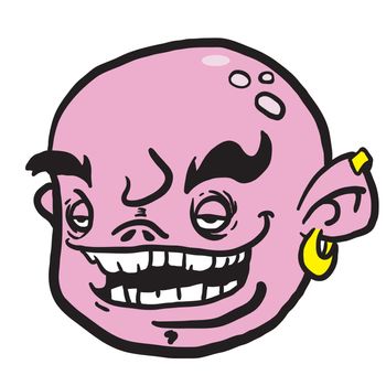pink cartoon face