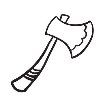 simple black and white axe