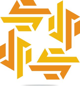 design icon letter s hexagon zigzag symbol