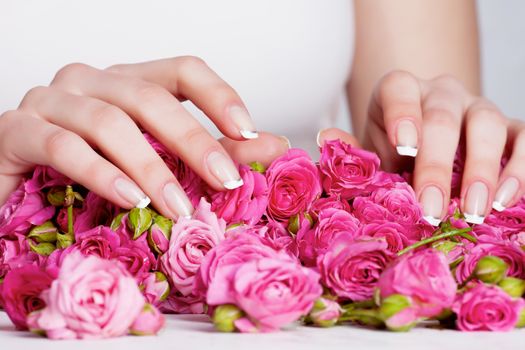 Manicure on the roses