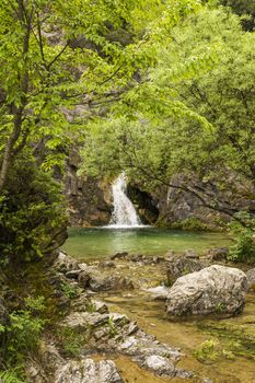 Waterfall at Olympus mountain, Greece
