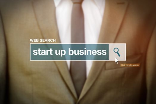 Start up business web search bar glossary term